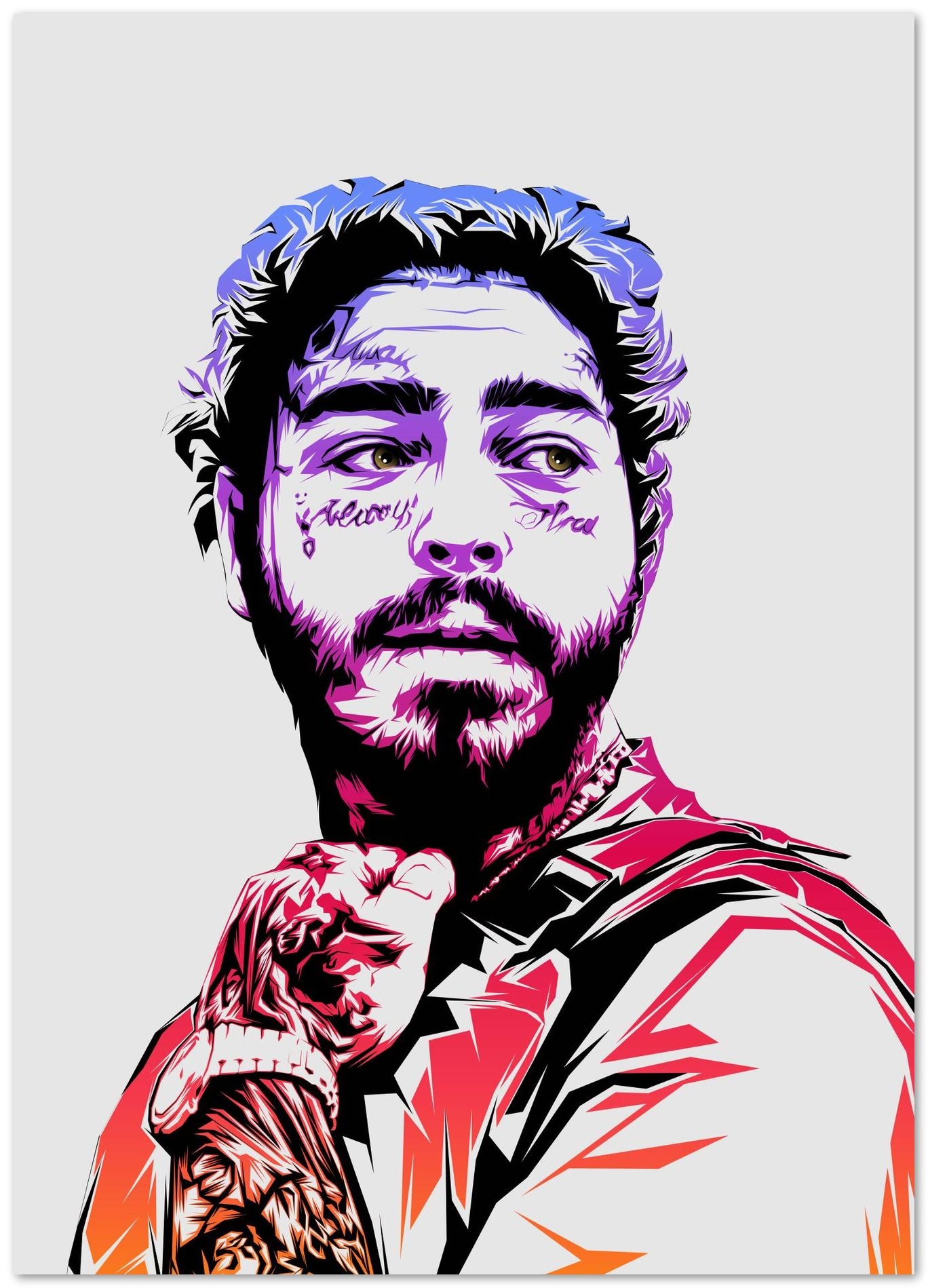 Post Malone Minimalist Pop Art - @LuckyDream