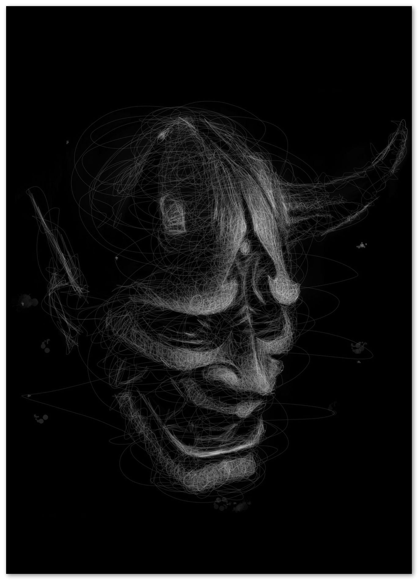 Black and white hannya - @Dennyconstantine