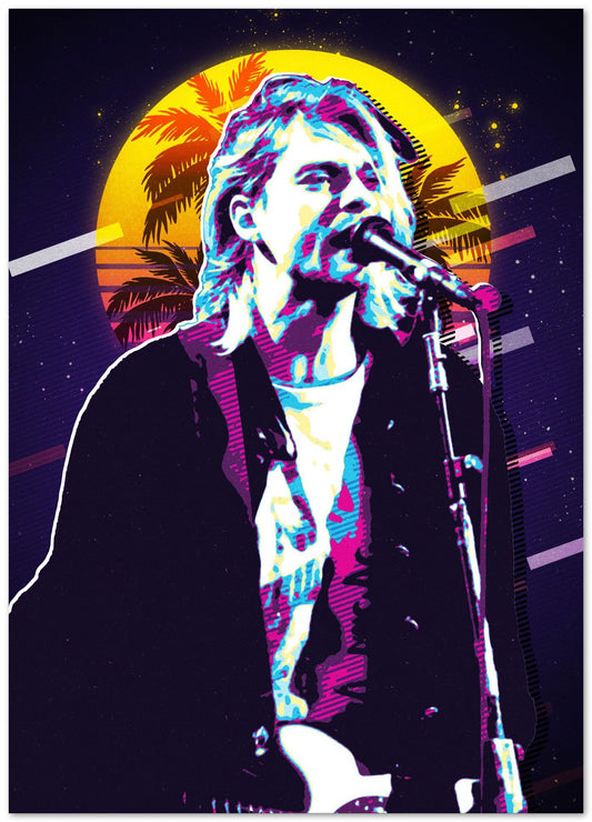 Kurt Cobain Retro Art Legend - @ColorizeStudio