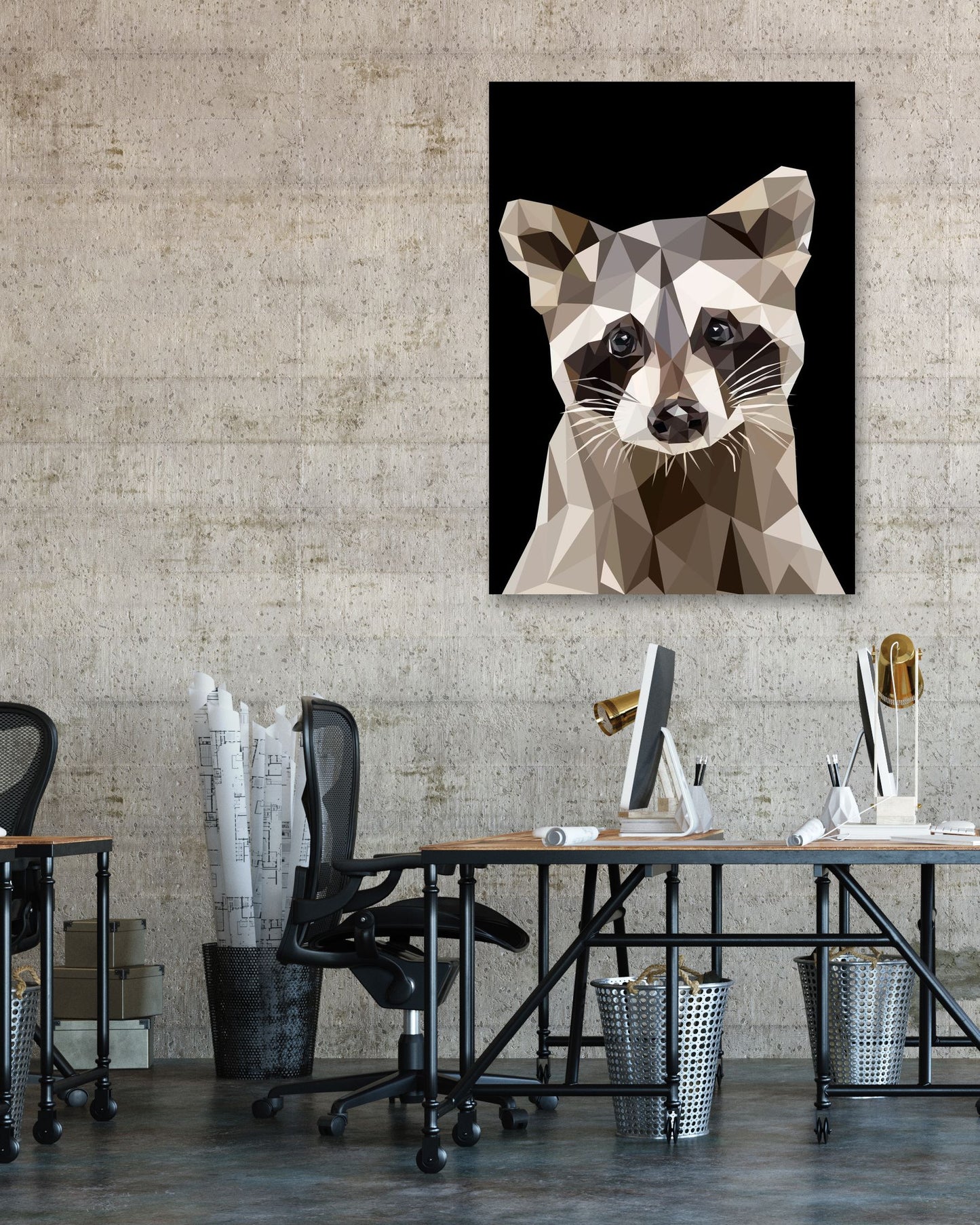 nursery animal baby raccoon - @Artnesia