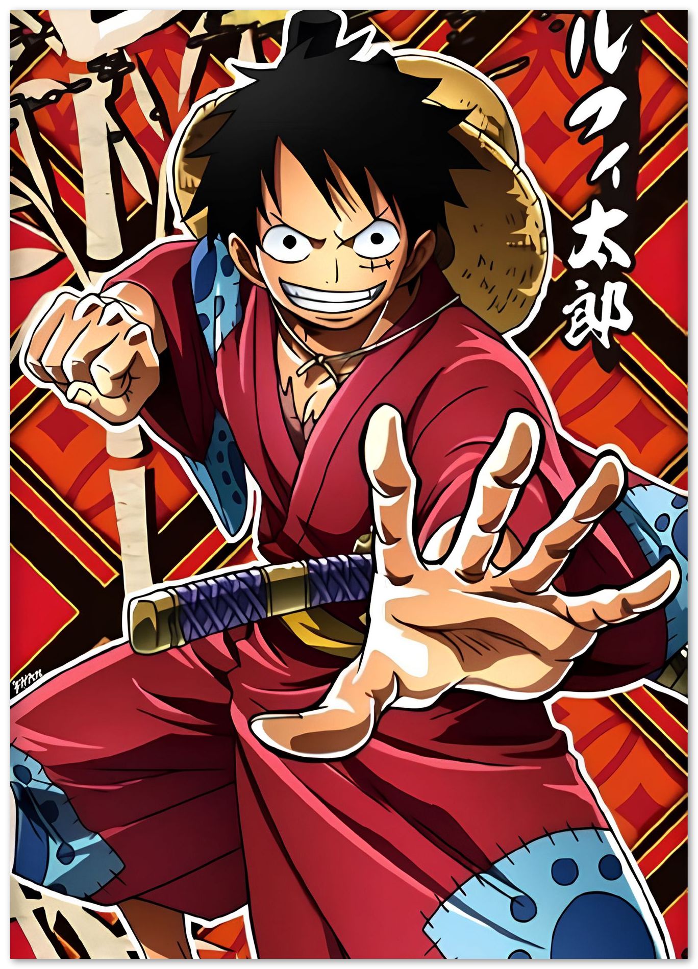 Luffy one piece - @Retro80s