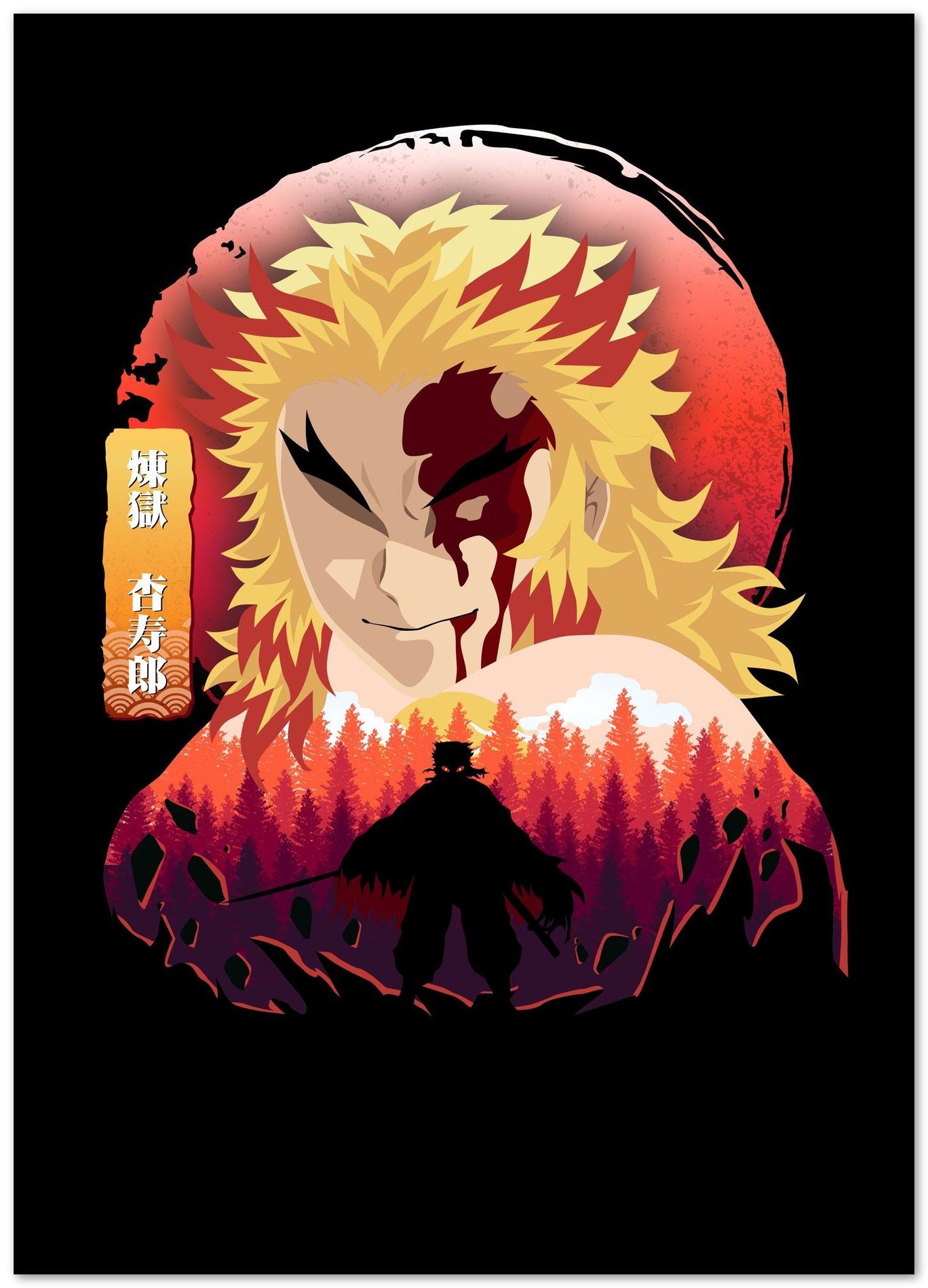 Kyojuro Rengoku Demon Slayer - @WpapArtist