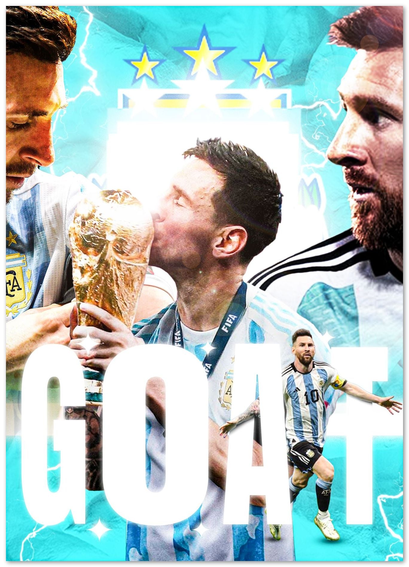 Lionel Messi Champion - @ColorizeStudio