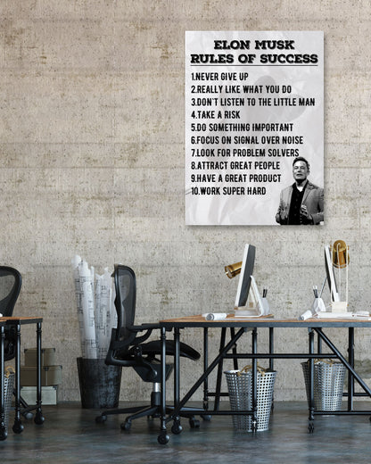 Rules of Success Elon Musk - @ColorizeStudio