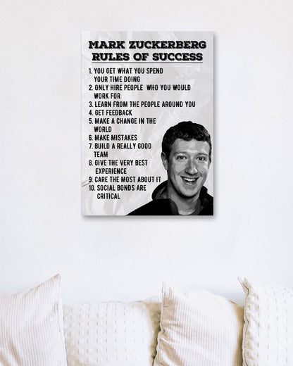 Rules of Success Mark Zuckerberg - @ColorizeStudio