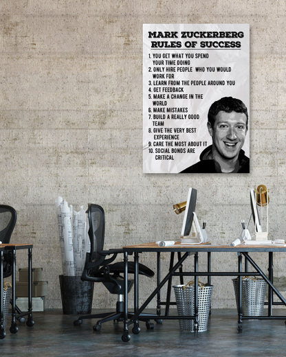 Rules of Success Mark Zuckerberg - @ColorizeStudio