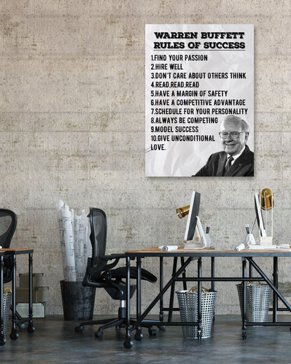 Rules of Success Warren Buffett - @ColorizeStudio