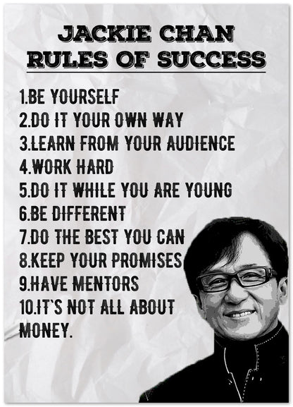 Rules of Success Jackie Chan - @ColorizeStudio