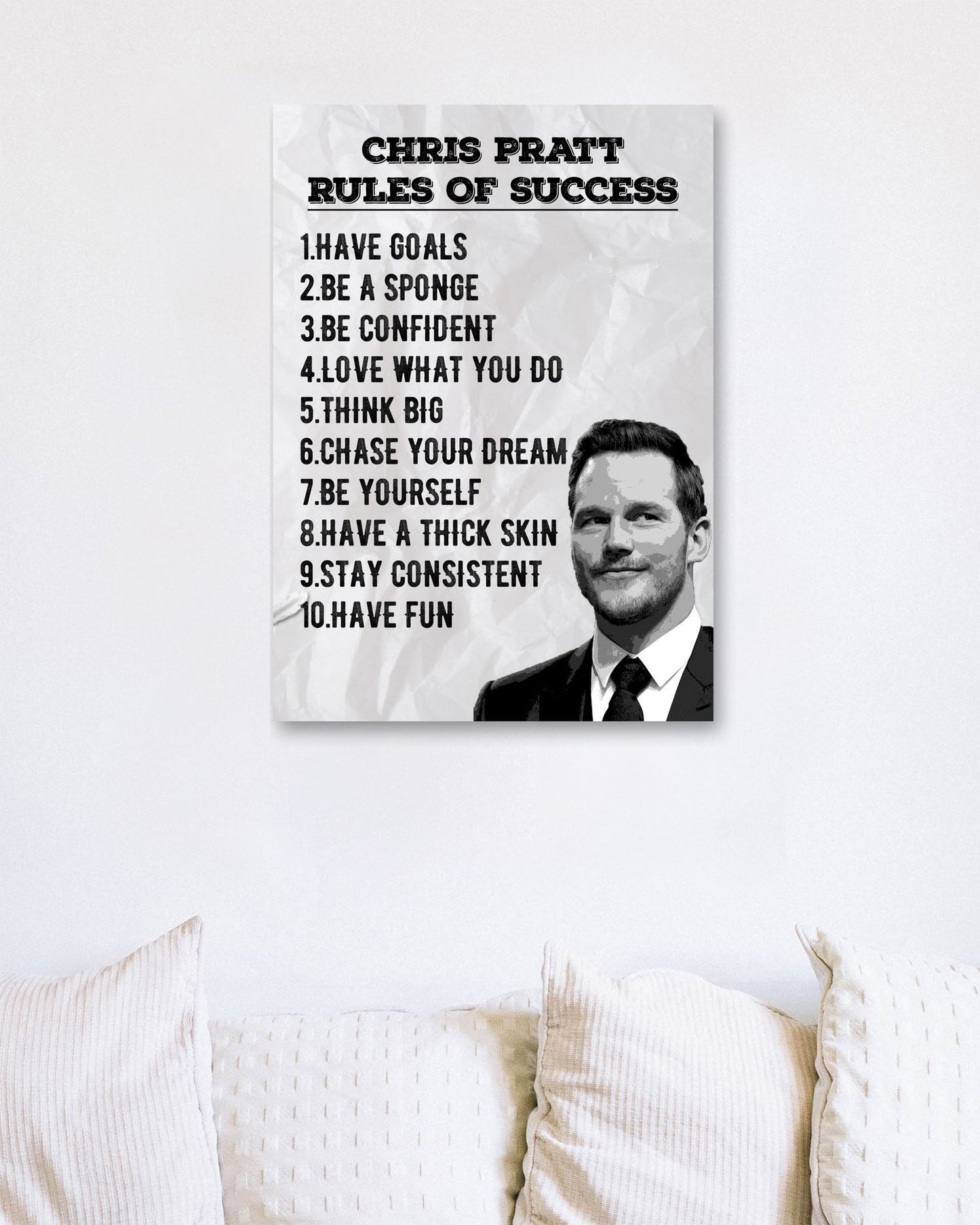 Rules of Success Chris Pratt Quote - @ColorizeStudio