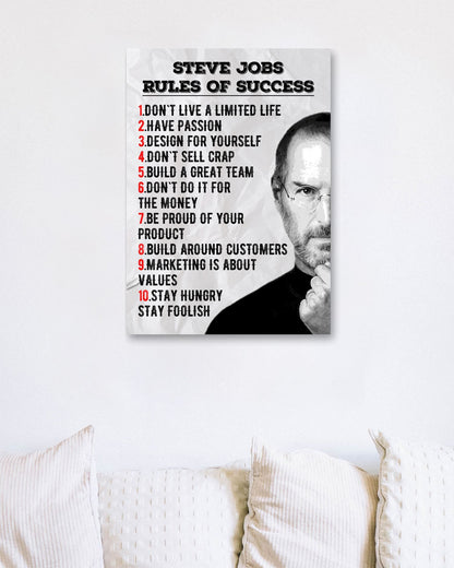 Rules of Success Steve Jobs Quote - @ColorizeStudio