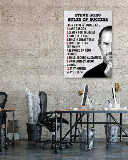 Rules of Success Steve Jobs Quote - @ColorizeStudio