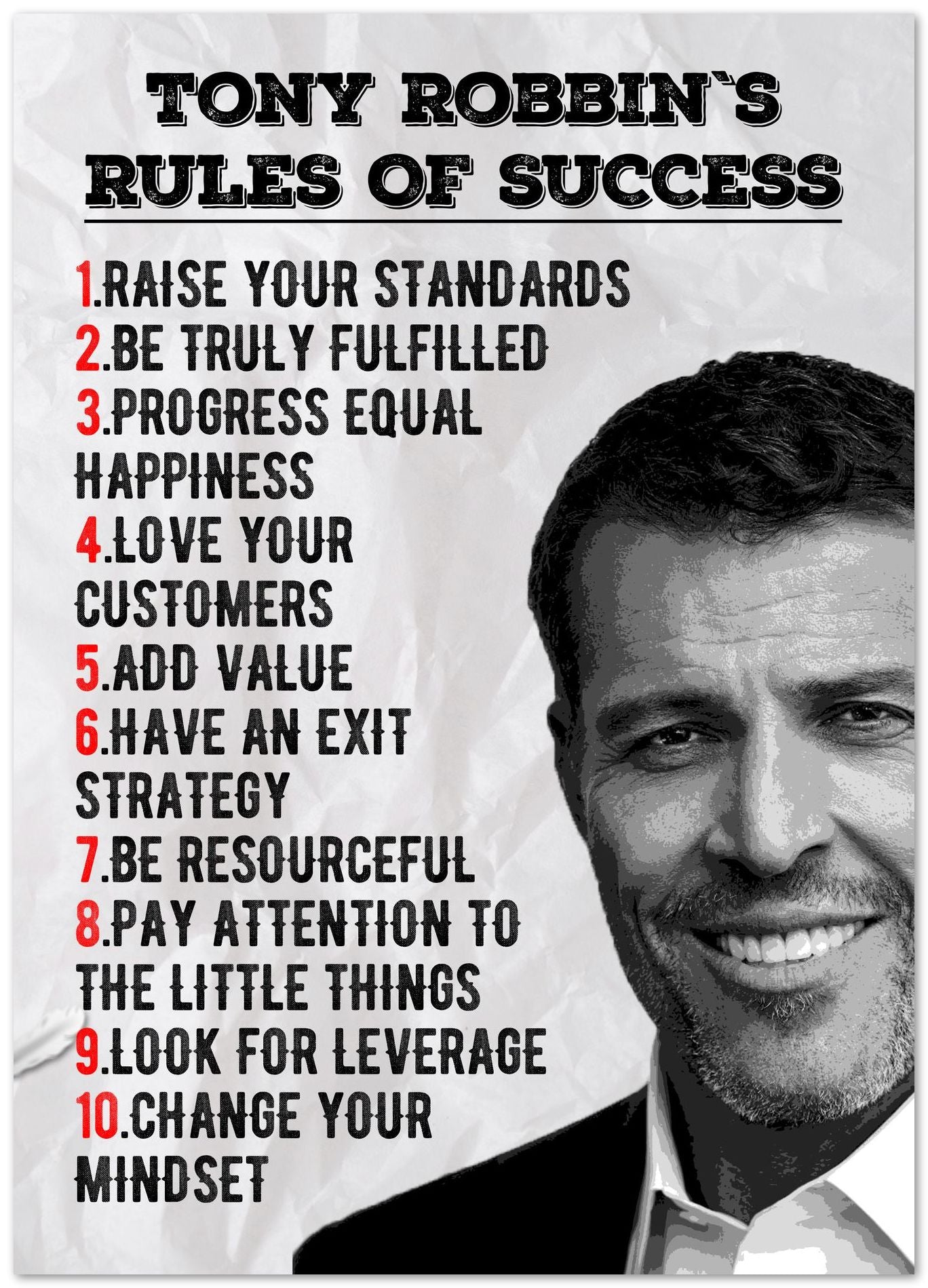 Rules of Success Tony Robbin's - @ColorizeStudio