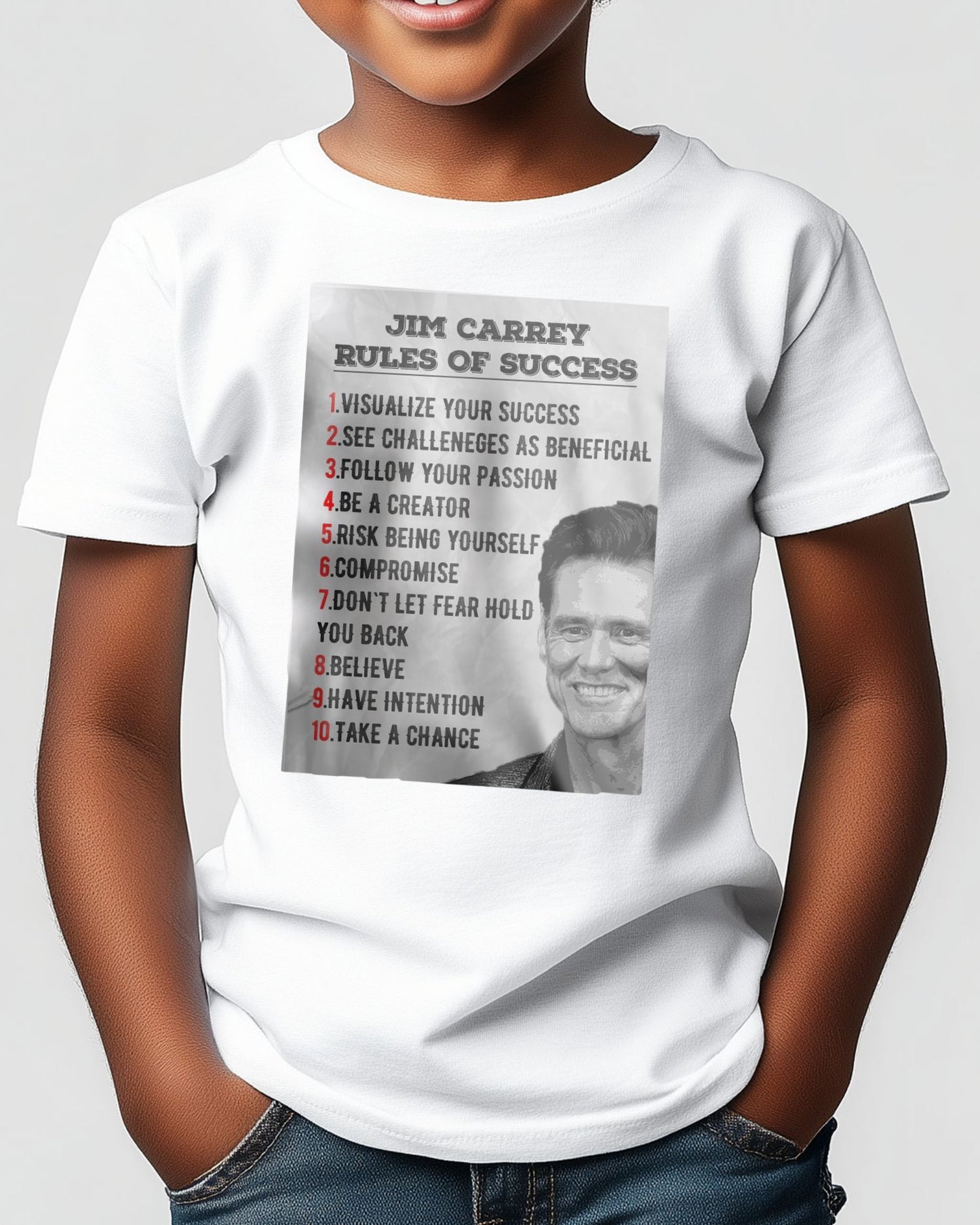 Rules of Success Jim Carrey Quote - @ColorizeStudio