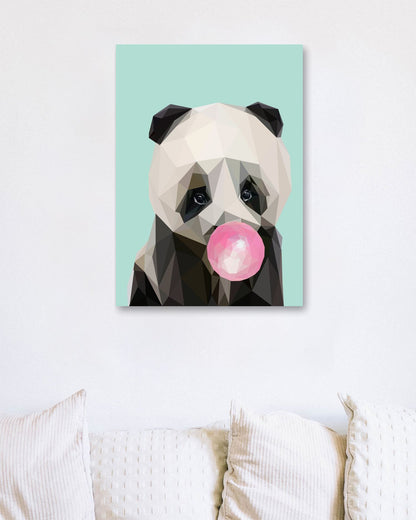 Nursery animal bubble gum cute funny baby panda - @Artnesia