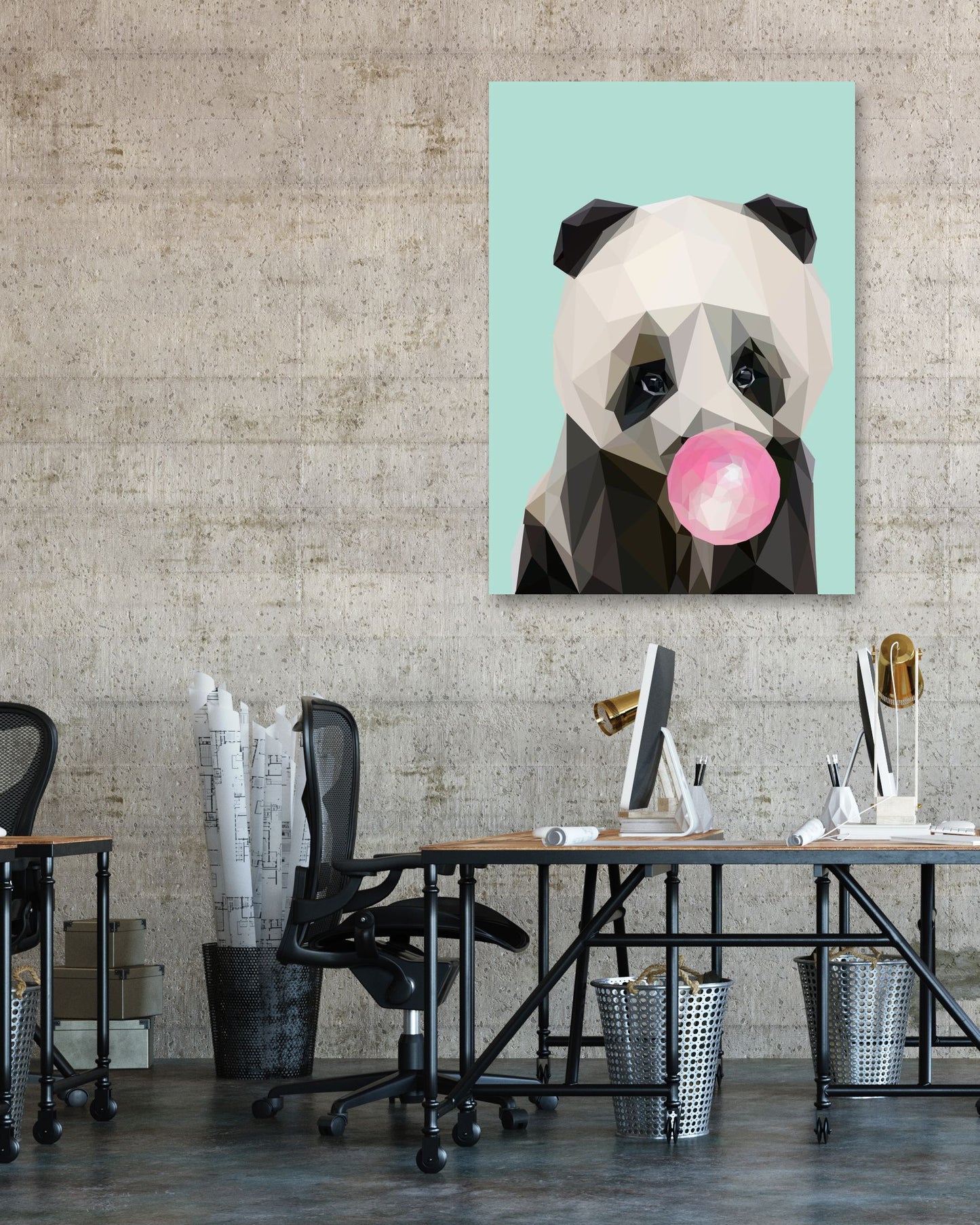 Nursery animal bubble gum cute funny baby panda - @Artnesia