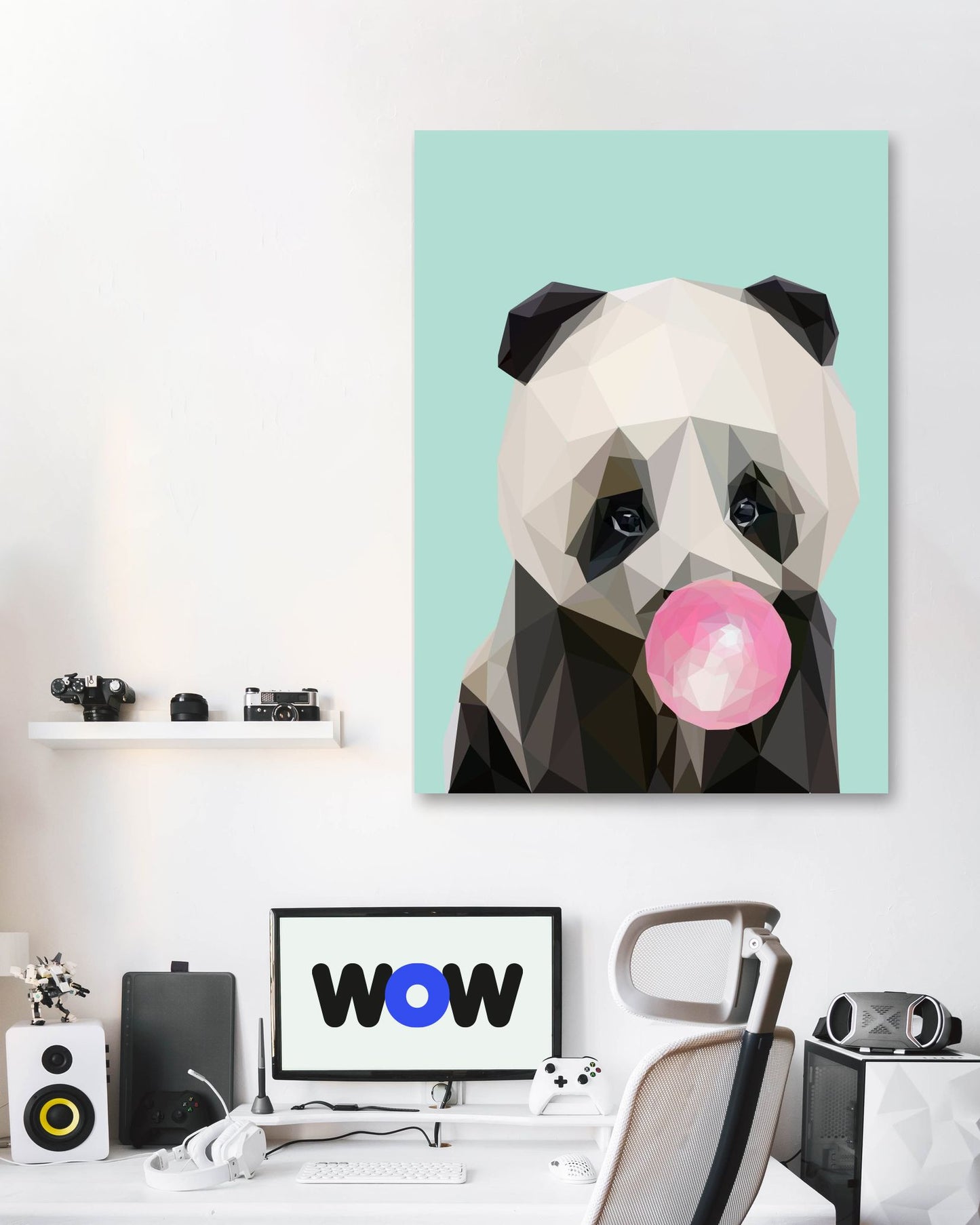 Nursery animal bubble gum cute funny baby panda - @Artnesia