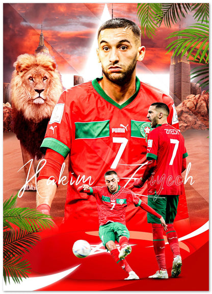 Hakim Ziyech Morocco Footballer - @ColorizeStudio