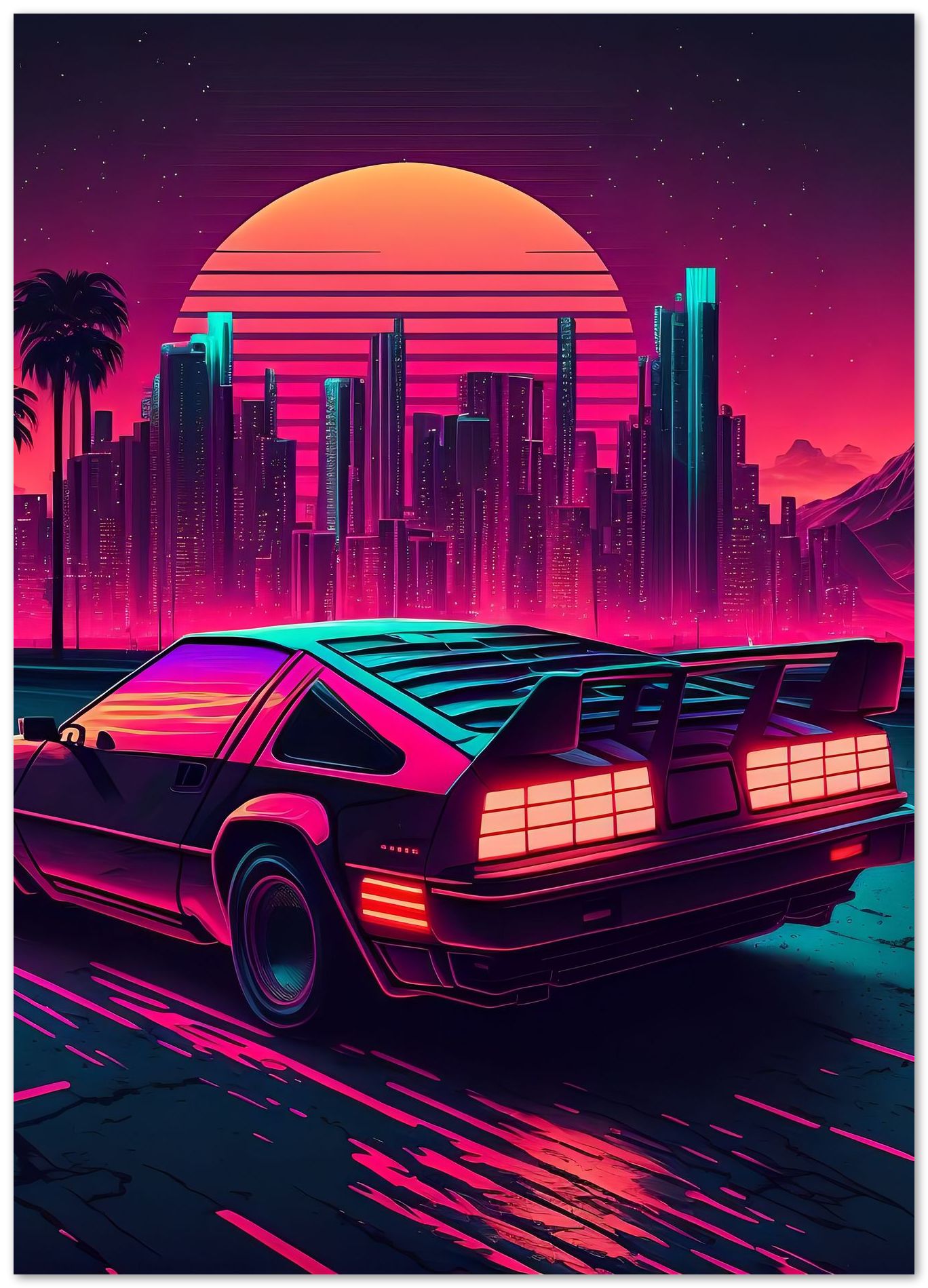 Car Retro Synthwave  - @NotoCreative