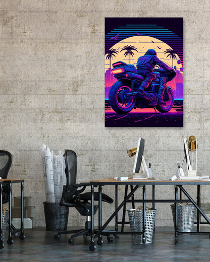 Motorcyle Retro Synthwave 1 - @NotoCreative