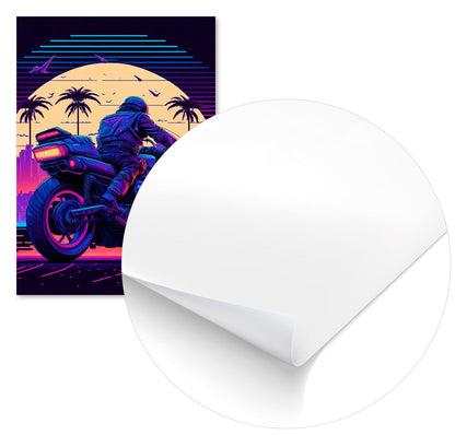 Motorcyle Retro Synthwave 1 - @NotoCreative