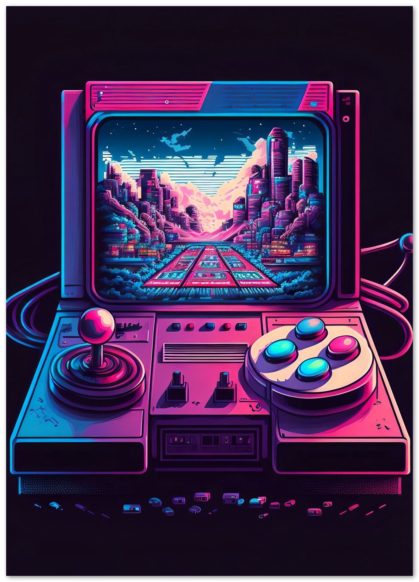 Gaming Retro Synthwave 4 - @NotoCreative