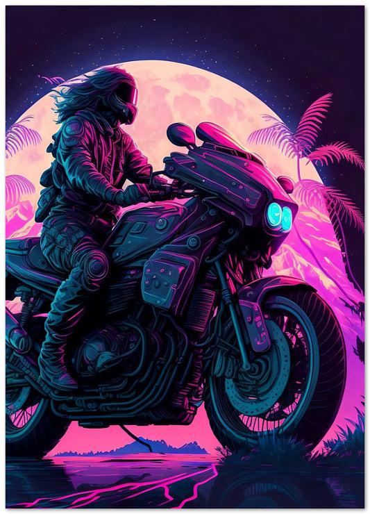 Motorcycle Retro Synthwave 6 - @NotoCreative