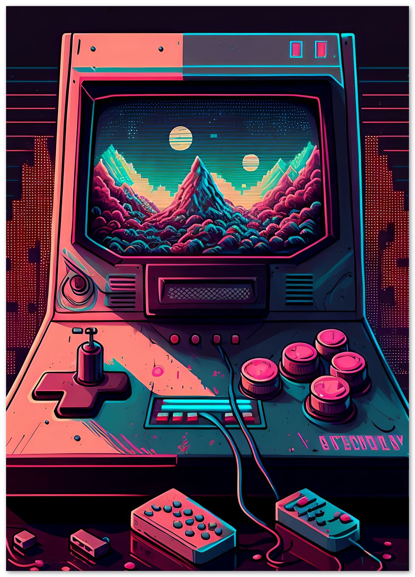 Gaming Retro Synthwave 8 - @NotoCreative