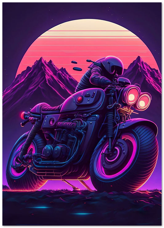 Motorcycle Retro Synthwave 8 - @NotoCreative