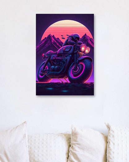 Motorcycle Retro Synthwave 8 - @NotoCreative