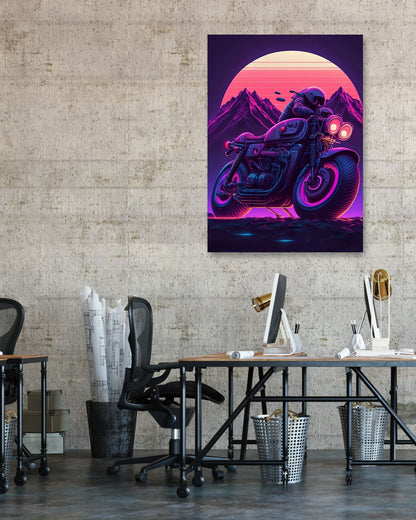 Motorcycle Retro Synthwave 8 - @NotoCreative