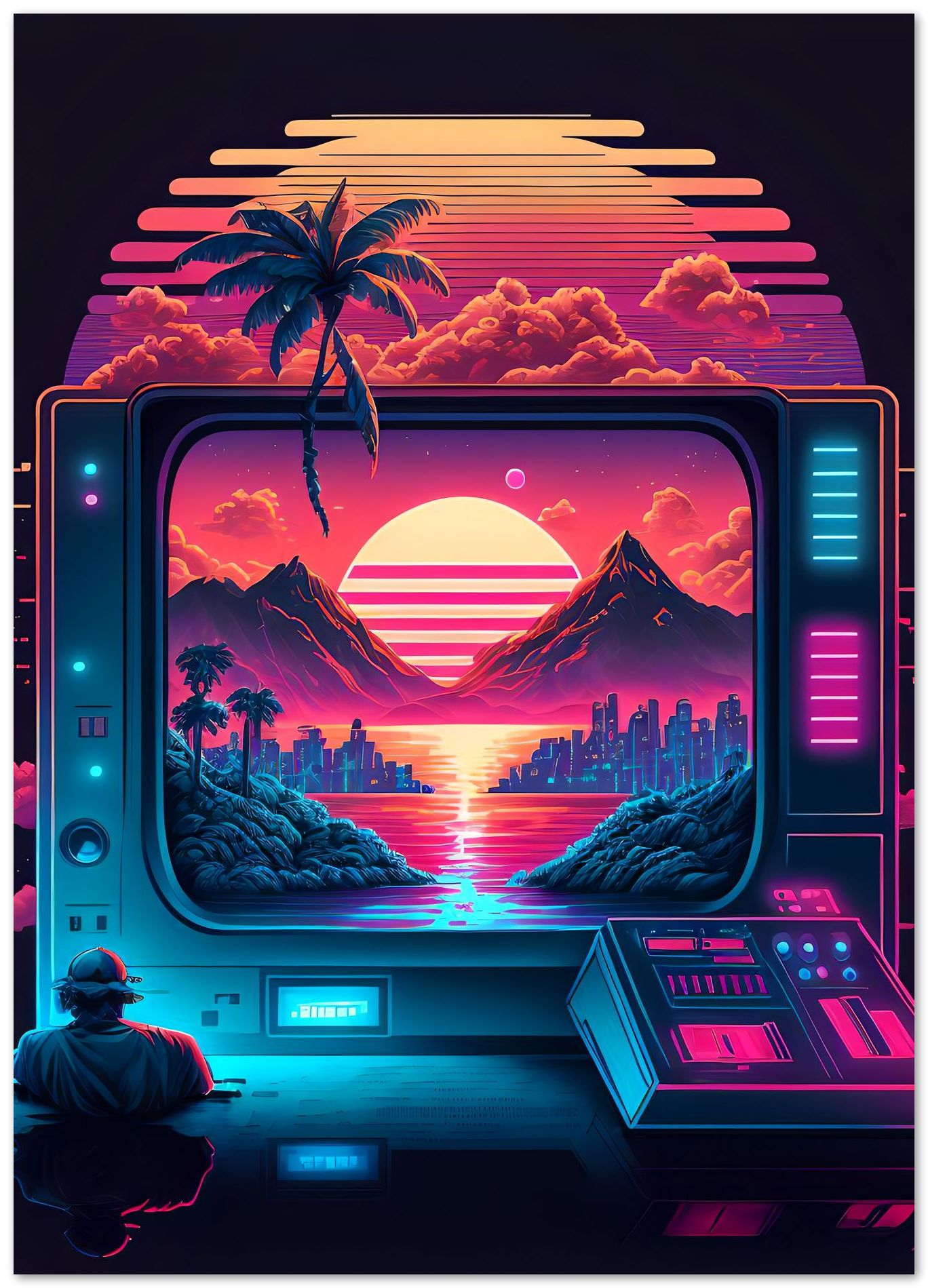 Gaming Retro Synthwave 9 - @NotoCreative