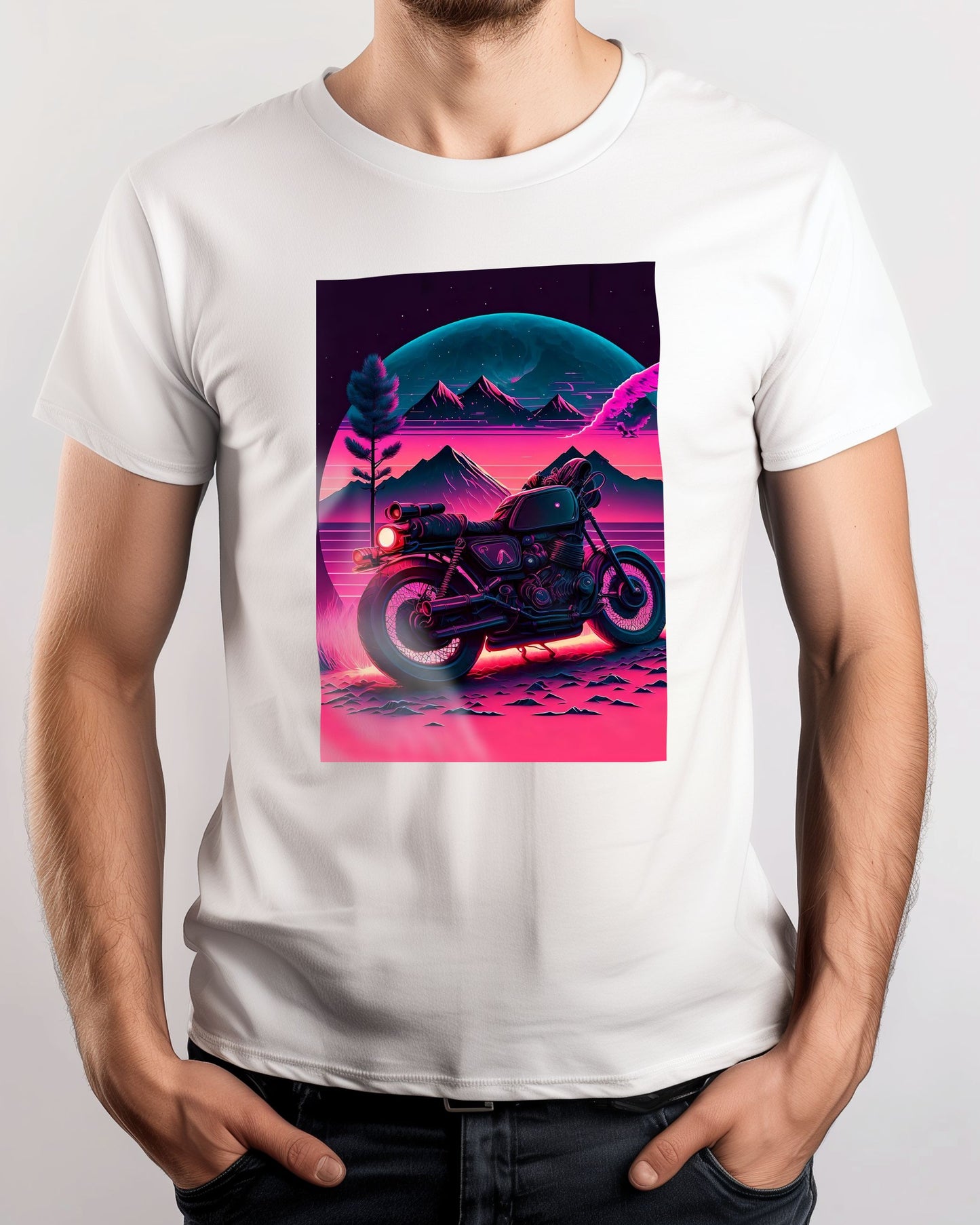 Motorcycle Retro Synthwave 11 - @NotoCreative