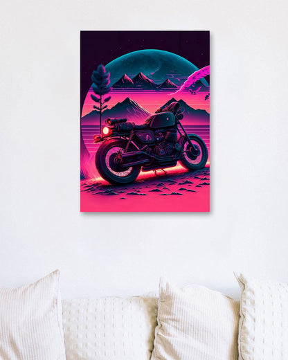 Motorcycle Retro Synthwave 11 - @NotoCreative