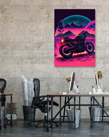 Motorcycle Retro Synthwave 11 - @NotoCreative