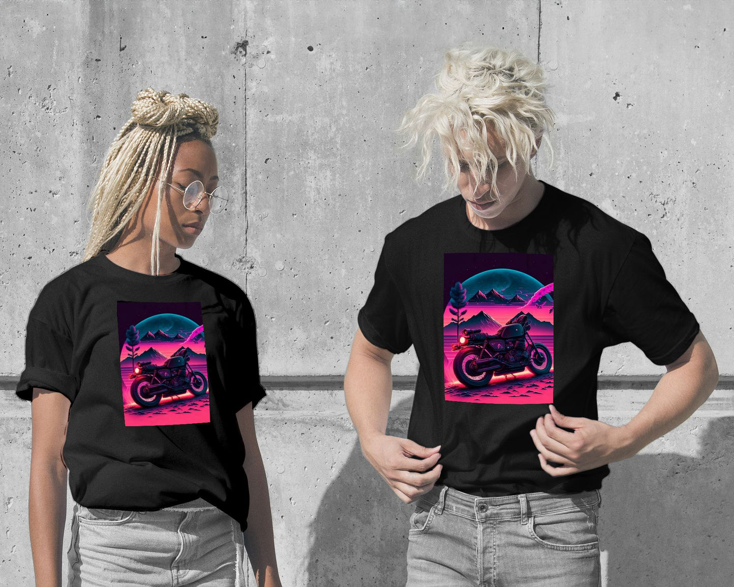 Motorcycle Retro Synthwave 11 - @NotoCreative