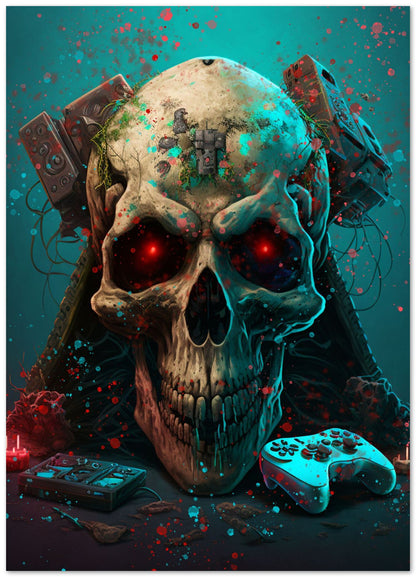 ILLUSTRATION SKULL HEAD GAMER - @RAMRAMCLUB