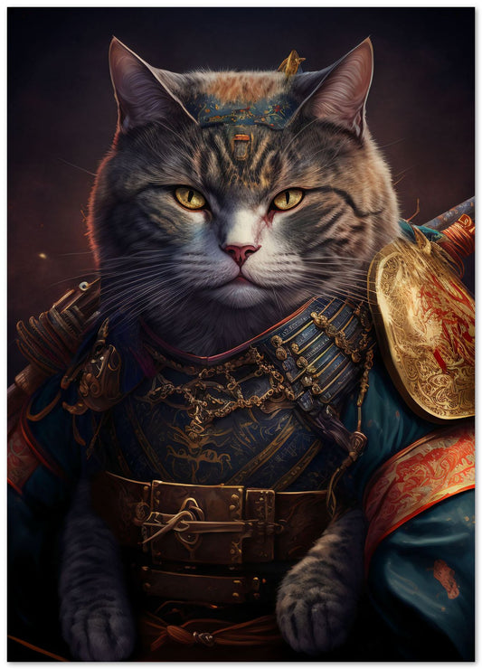 Cat Wearing Samurai - @WpapArtist