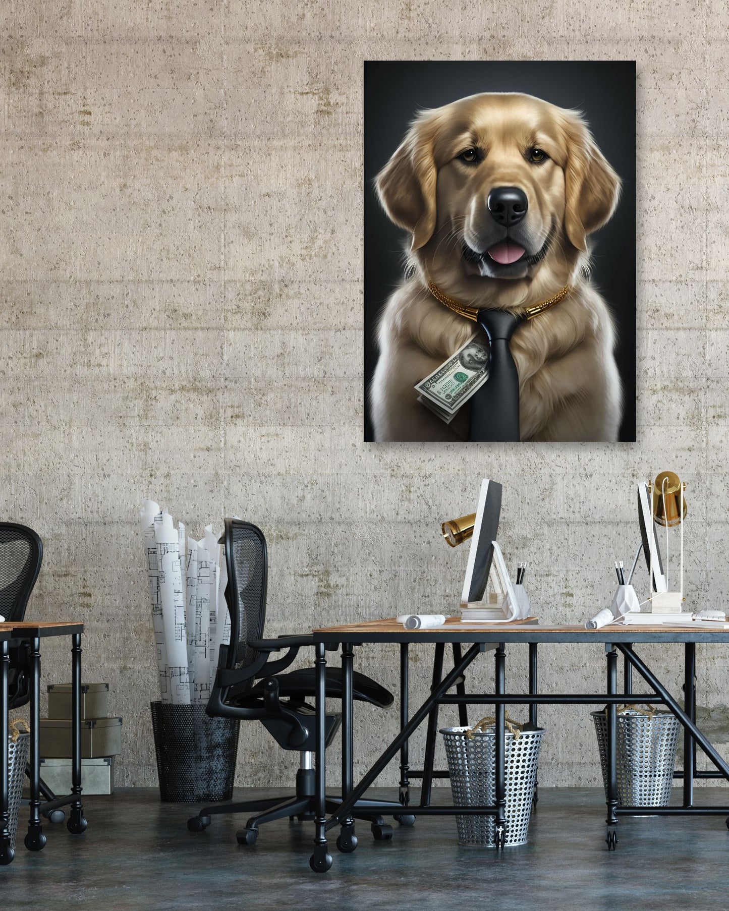 Golden Retriever Mafia Cartel - @WpapArtist