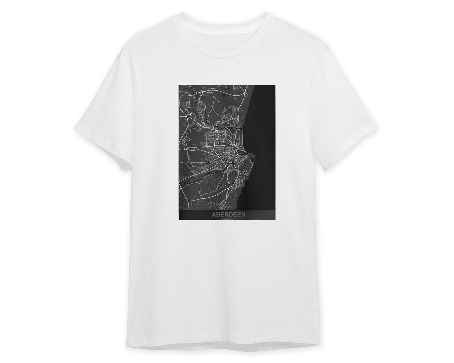 Aberdeen Scotland Dark Map - @ZakeDjelevic