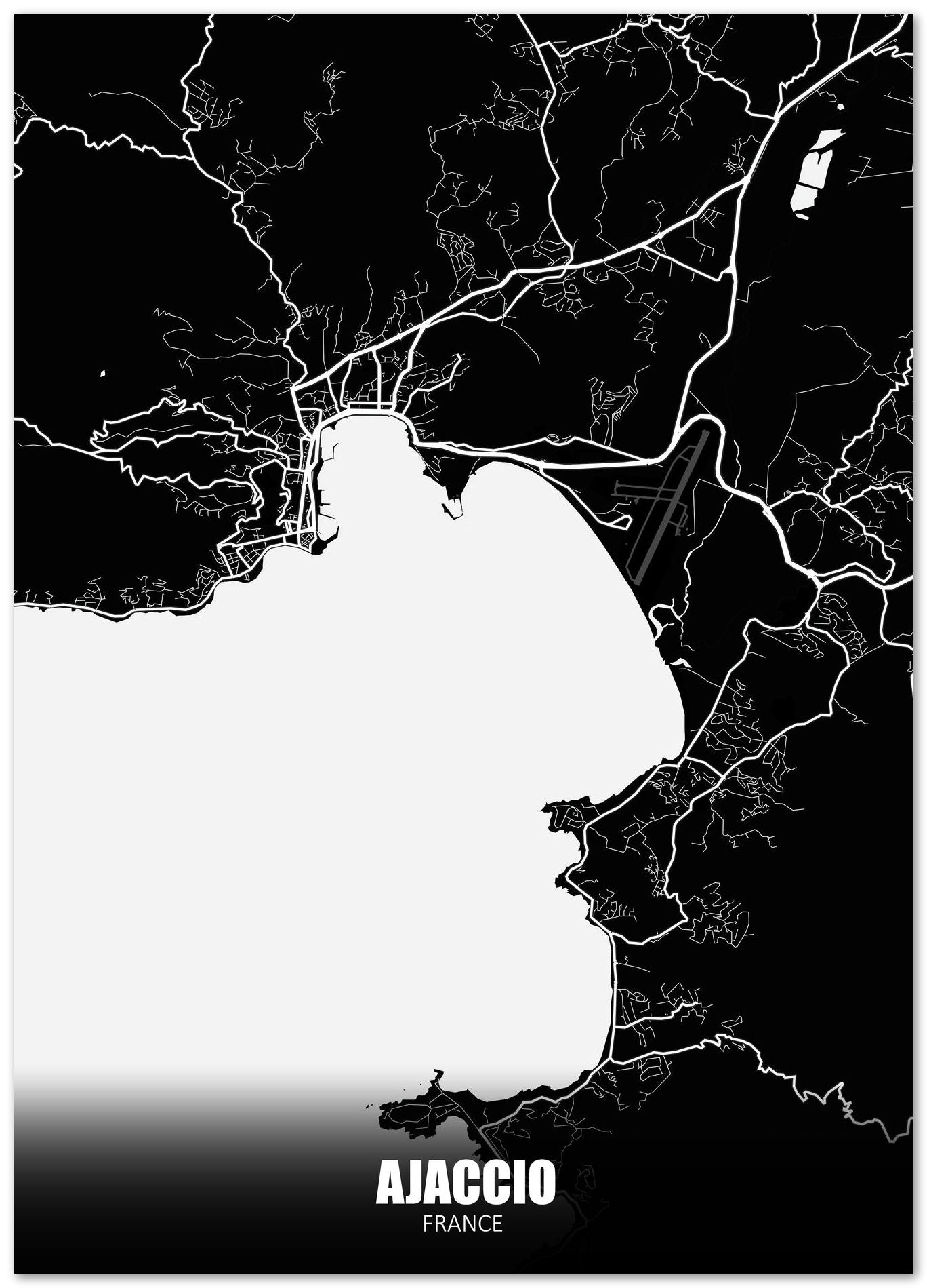 Ajaccio France Dark Negative Maps - @ZakeDjelevic