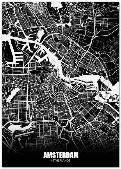 Amsterdam Netherlands Dark Negative Maps - @ZakeDjelevic