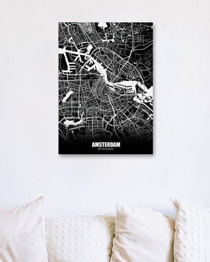 Amsterdam Netherlands Dark Negative Maps - @ZakeDjelevic