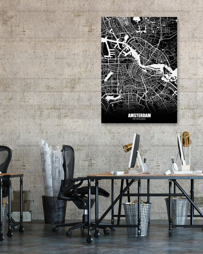 Amsterdam Netherlands Dark Negative Maps - @ZakeDjelevic