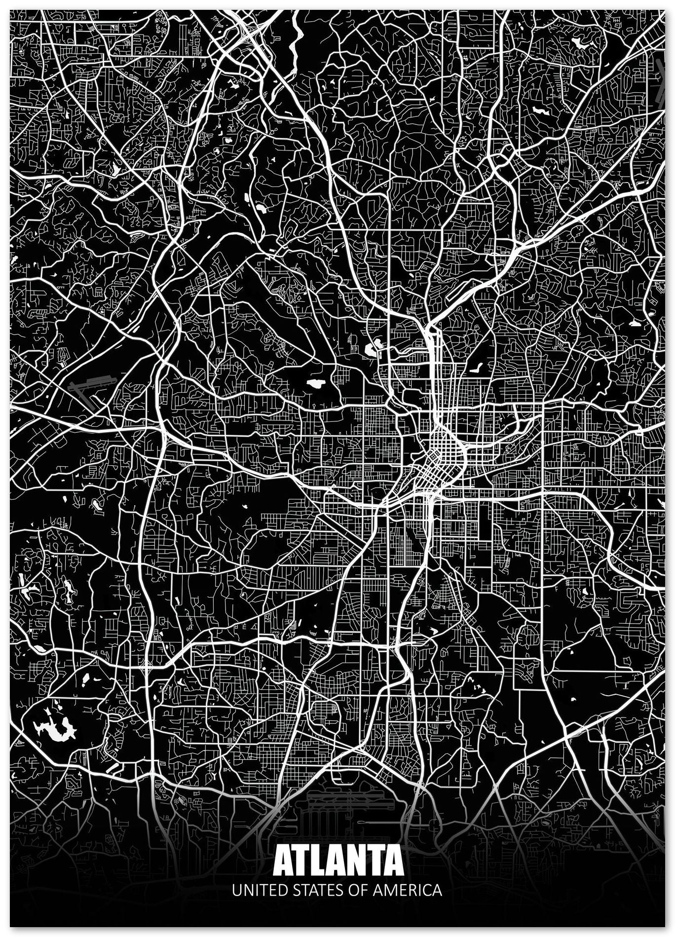 Atlanta USA Dark Negative Maps - @ZakeDjelevic