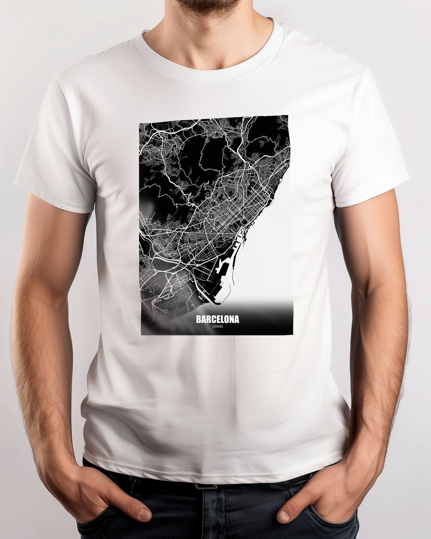 Barcelona Spain Dark Negative Maps - @ZakeDjelevic