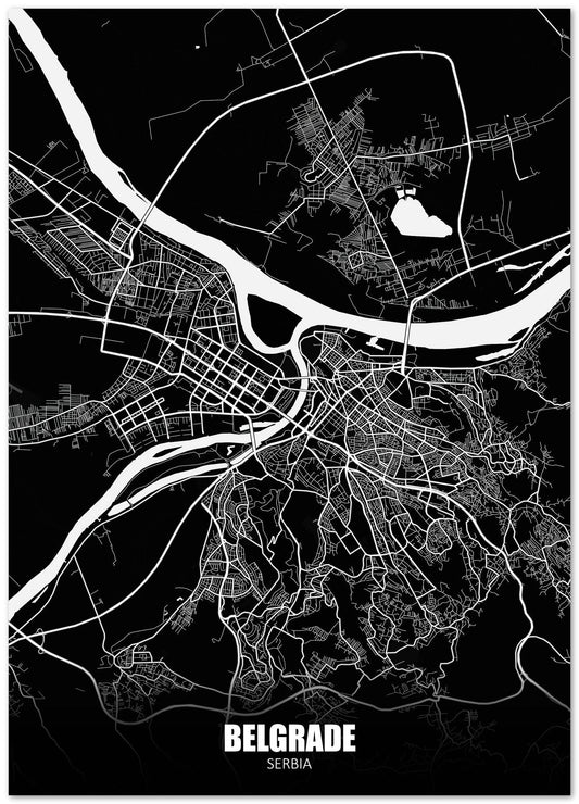 Belgrade Serbia Dark Negative Maps - @ZakeDjelevic