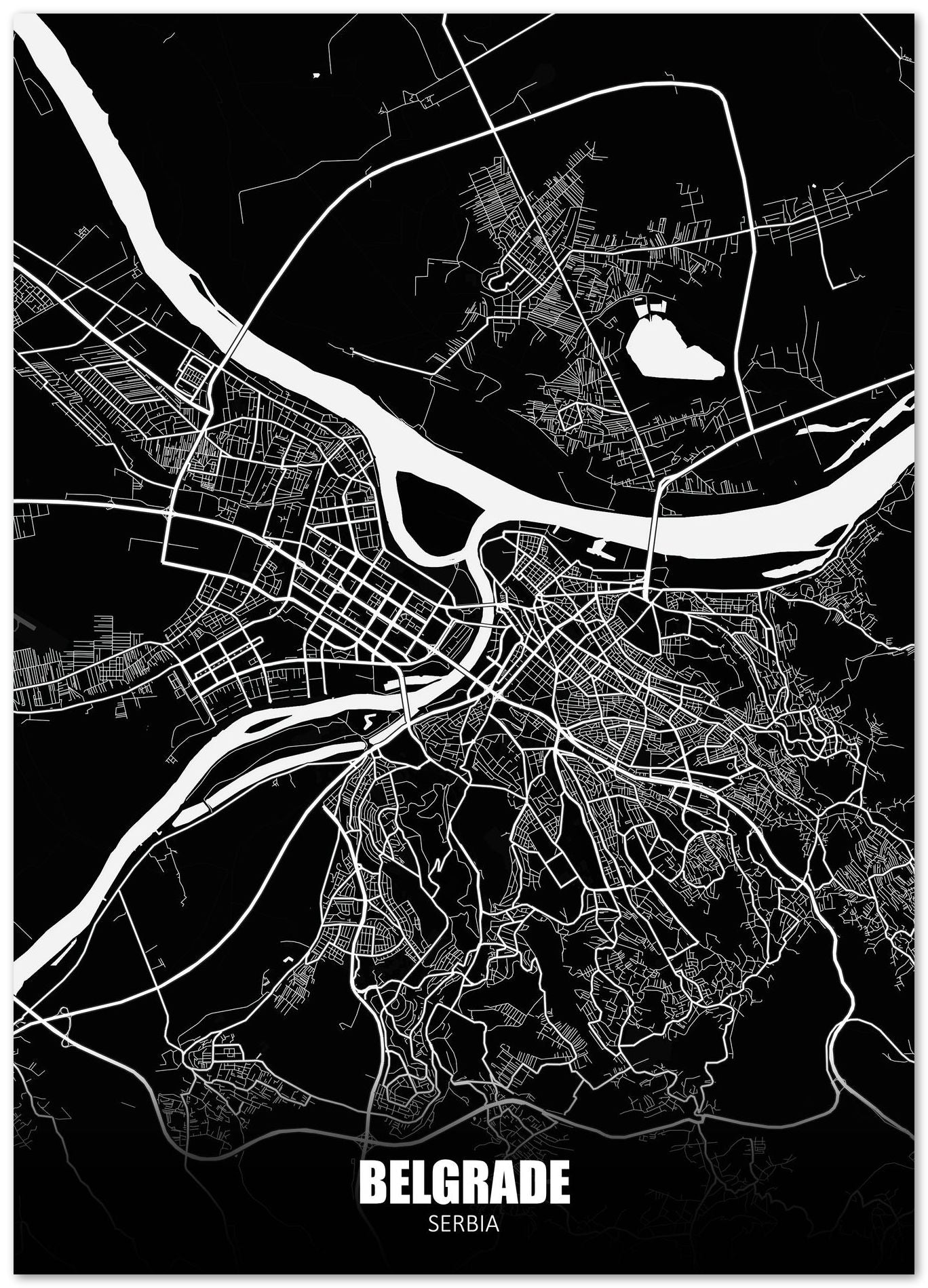 Belgrade Serbia Dark Negative Maps - @ZakeDjelevic