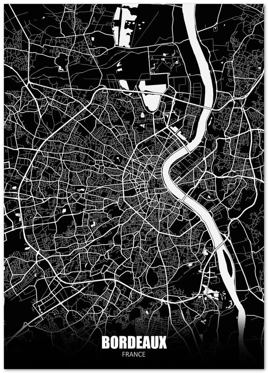 Bordeaux France Dark Negative Maps - @ZakeDjelevic