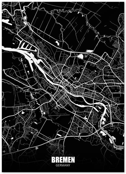 Bremen Germany Dark Negative Maps - @ZakeDjelevic