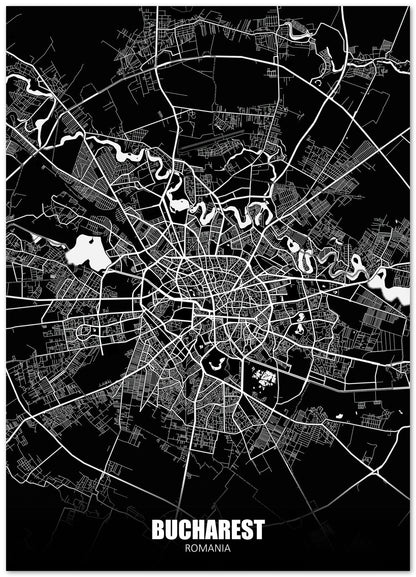 Bucharest Romania Dark Negative Maps - @ZakeDjelevic